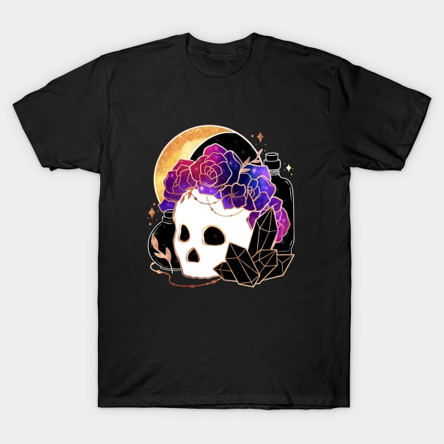 Midnight Flowers T-Shirt by heysoleilart